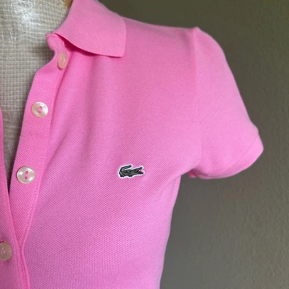 Lacoste Pink Polo Top/Skirt Outfit Tennis Golf Athletic - Picture 6 of 11